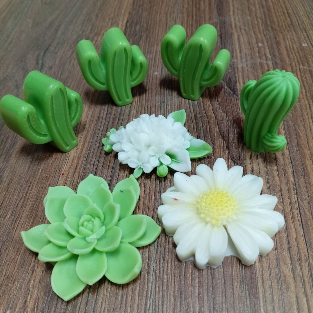 Vela floral artesanal